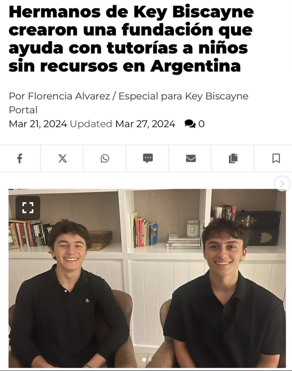 Press coverage of Hands On Foundation founders